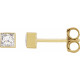 14 Karat Yellow Gold 0.20 Carat Natural Diamond Bezel Set Earrings