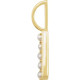 14 Karat Yellow Gold Cultured White Pearl Initial F Charm