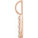 14 Karat Rose Gold Cultured White Pearl Initial F Charm