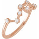 Rose Gold 14 Karat 0.20 Carat Natural Diamond Leo Constellation Ring