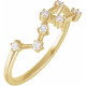 Yellow Gold Ring 14 Karat 0.20 Carat Natural Diamond Leo Constellation Ring