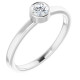 Natural Sapphire set in 14 Karat White Gold Ring..