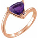 14 Karat Rose Gold Amethyst Ring.