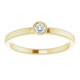 Genuine Diamond set in 14 Karat Yellow Gold 0.10 Carat Diamond Ring.