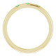 Yellow Gold Ring 14 Karat Natural Emerald Stackable Ring