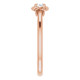 Rose Gold 14 Karat 0.20 Carat Natural Diamond Solitaire Rope Ring