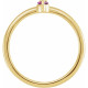 Yellow Gold Ring 14 Karat Natural Pink Sapphire and .015 Carat Natural Diamond Ring