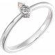 Platinum Natural White Sapphire and .015 Carat Natural Diamond Ring