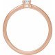 Rose Gold 14 Karat Natural Blue Sheen Moonstone Ring