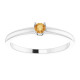 Platinum Natural Citrine Gemstone Ring