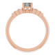 Rose Gold 14 Karat Natural Gray Spinel and 0.33 Carat Natural Diamond Ring