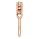 Rose Gold 14 Karat Natural Emerald Curb Chain Ring