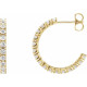Buy 14 Karat Yellow Gold 1.00 Carat Diamond Hoop Earrings.