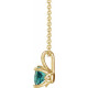 Created Alexandrite Necklace in 14 Karat Yellow Gold Created Alexandrite 16 inch Necklace