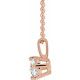 Sapphire Necklace in 14 Karat Rose Gold Sapphire Solitaire 16 18 inch Necklace .