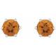 Sterling Silver 6 mm Natural Citrine and .03 Carat Natural Diamond Crown Earrings