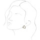 14 Karat Yellow Gold Natural Onyx and .03 Carat Natural Diamond Circle Earrings