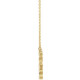 14 Karat Yellow Gold 0.12 Carat Natural Diamond Fan 16 inch Necklace