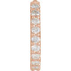 14 Karat Rose Gold 12.6 mm 0.16 Carat Natural Diamond Huggie Hoop Earring