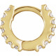 14 Karat Yellow Gold 12.6 mm 0.16 Carat Natural Diamond Huggie Hoop Earring