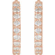 14 Karat Rose Gold 8 mm 0.13 Carat Natural Diamond Huggie Hoop Earrings