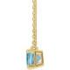 14 Karat Yellow Gold Natural Aquamarine Gem 18 inch Necklace