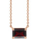 14 Karat Rose Gold Mozambique Garnet 18 inch Necklace