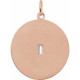 14 Karat Rose Gold .07 Carat Diamond Disc Pendant