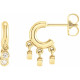 14 Karat Yellow Gold 0.20 Carat Natural Diamond Fringe Hoop Earrings