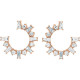 14 Karat Rose Gold 1 Carat Natural Diamond Front Facing Hoop Earrings