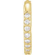 14 Karat Yellow Gold .07 CT Natural Diamond Single 12.5 mm Huggie Earring