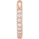 14 Karat Rose Gold .07 CT Natural Diamond Single 12.5 mm Huggie Earring