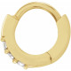 14 Karat Yellow Gold .03 CT Natural Diamond Single 8 mm Huggie Earring