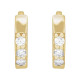 14 Karat Yellow Gold .05 Carat Natural Diamond 8 mm Huggie Earrings