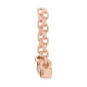 14 Karat Rose Gold .03 Carat Diamond French Set Bar 18 inch Necklace