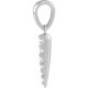 14 Karat White Gold 0.10 carat Diamond Spike Pendant