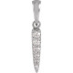 Sterling Silver 0.10 carat Diamond Spike Pendant