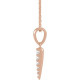 14 Karat Rose Gold 0.10 Carat Diamond Spike 16 inch Necklace