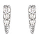 Sterling Silver .07 Carat Natural Diamond Spike Earrings