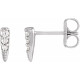 14 Karat White Gold .07 Carat Natural Diamond Spike Earrings