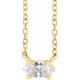 14 Karat Yellow Gold 0.25 Carat Natural Diamond Solitaire 16 inch Necklace
