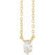 14 Karat Yellow Gold 0.20 Carat Natural Diamond Solitaire 16 inch Necklace