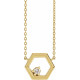 14 Karat Yellow Gold .06 Carat Natural Diamond Honeycomb 18 inch Necklace