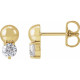 14 Karat Yellow Gold 0.33 Carat Natural Diamond Bead Earrings