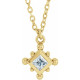 14 Karat Yellow Gold 0.10 Carat Natural Diamond Bezel Set Beaded 16 inch Necklace