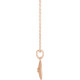 14 Karat Rose Gold .015 Carat Diamond Sand Dollar 16 inch Necklace