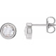 Sterling Silver 0.60 Carat Rose Cut Natural Diamond Bezel Set Earrings