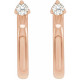 14 Karat Rose Gold 0.20 Carat Natural Diamond Hoop Earring