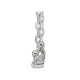 14K White .04 Carat Natural Diamond 18 inch Necklace