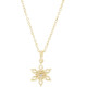 14 Karat Yellow Gold .01 Carat Natural Diamond Snowflake 16 inch Necklace